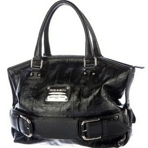 Dolce & Gabbana Miss Loop Black Eelskin Leather Handbag